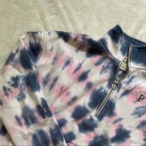 Tie dye quarter zip